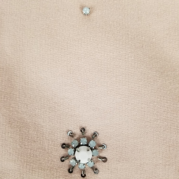 Loft pink bejeweled sweatshirt size LargeP - Picture 5 of 8